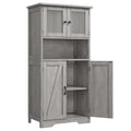 Modern Multipurpose Entryway Storage Cabinet with Glass Doors - Wooden Floor Organizer for Kitchen, Bathroom, Hallway