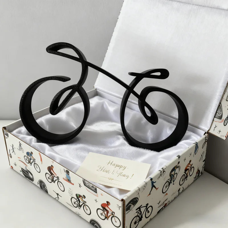 Minimalist 3D Printed Bicycle Sculpture for Desk Decor and Gift