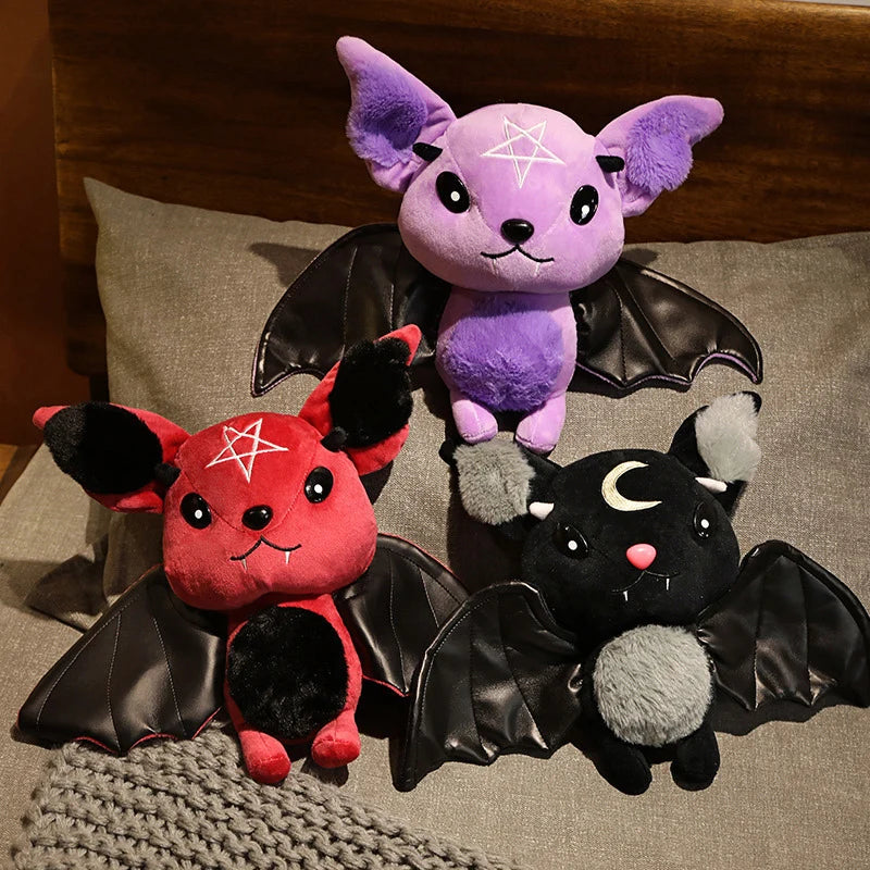 Demon Bat Halloween Plush Toy for Kids - Soft Cartoon Animal Gift