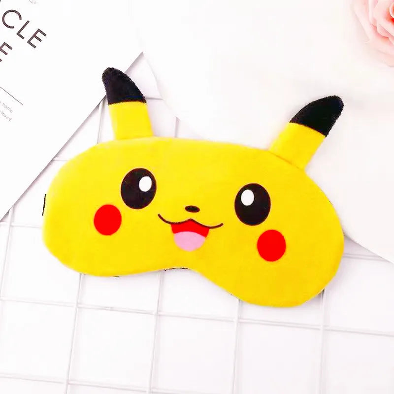 Cute Pikachu Sleep Mask for Men Women - Relaxing Eye Cover Blindfold for Nap Travel