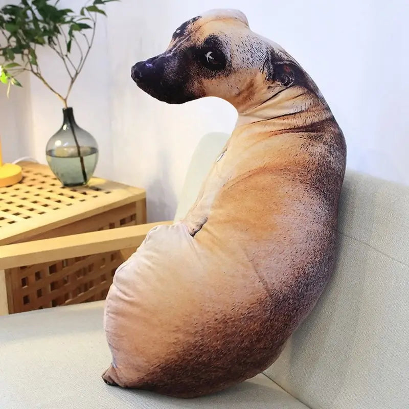 Cute 3D Animal Dog Pillow - Funny Cosplay Throw Cushion for Kids & Home