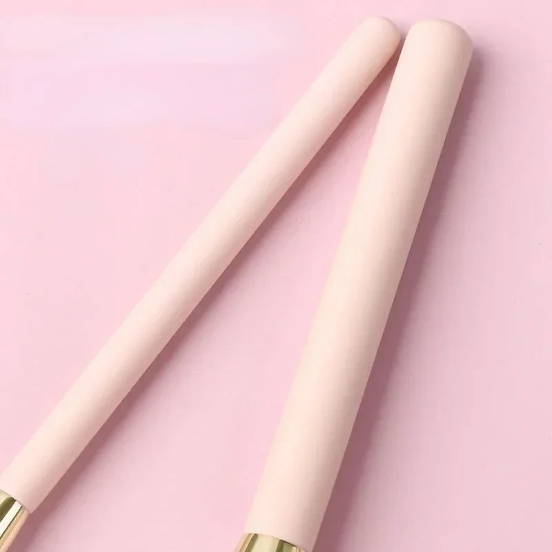 Face Makeup Foundation & Concealer Brushes Set - Soft Fiber, Wooden Handles