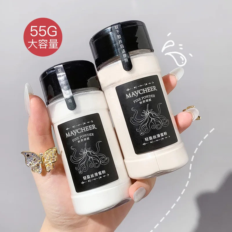 Loose Face Powder Set - Waterproof Makeup Finish with 55g Capacity