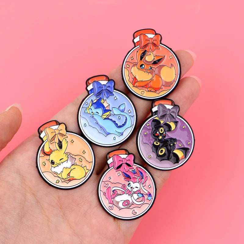 Cute Anime Elf Enamel Lapel Pins Cartoon Brooches for Backpack Clothing Accessories Gift Set