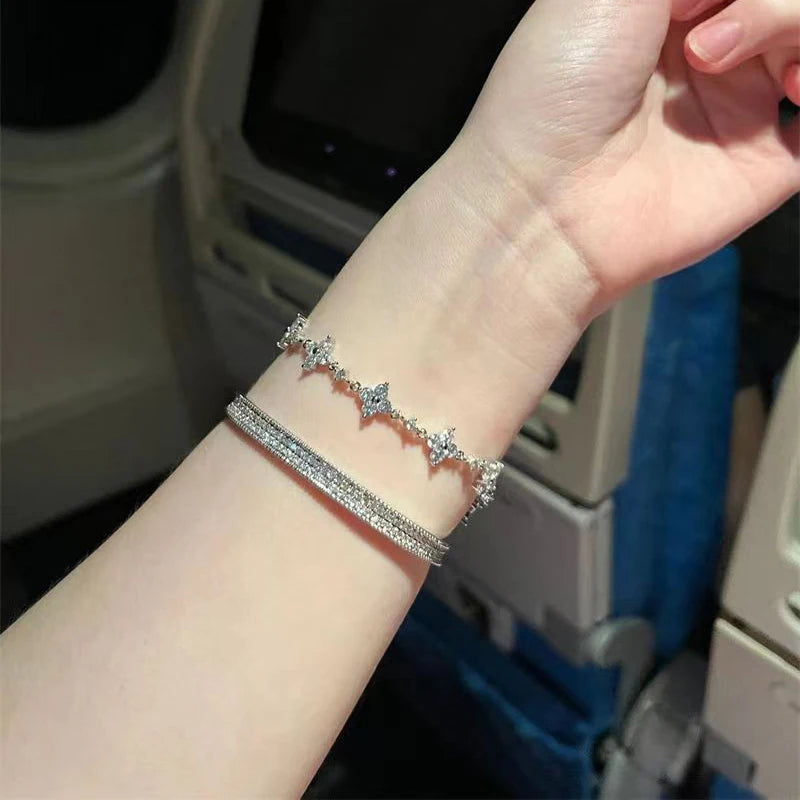 S925 Silver Zircon Bracelet for Women - Delicate Chain Jewelry, Party & Gift Accessory