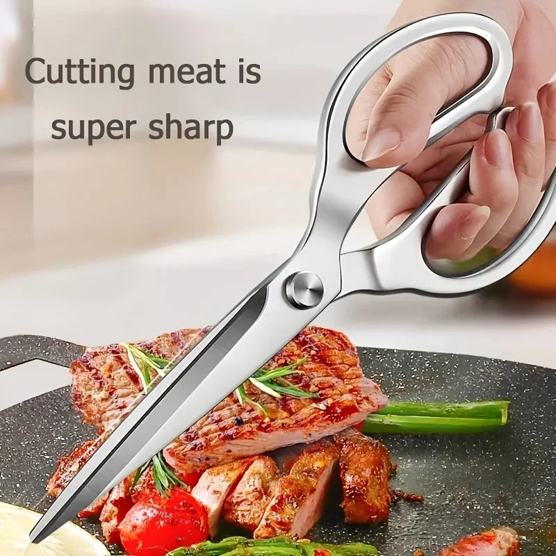 Stainless Steel Kitchen Scissors - Multipurpose Household Meat Poultry Cutting