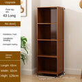 Multi-Layer Bookcase with Door - Living Room Display Storage Cabinet