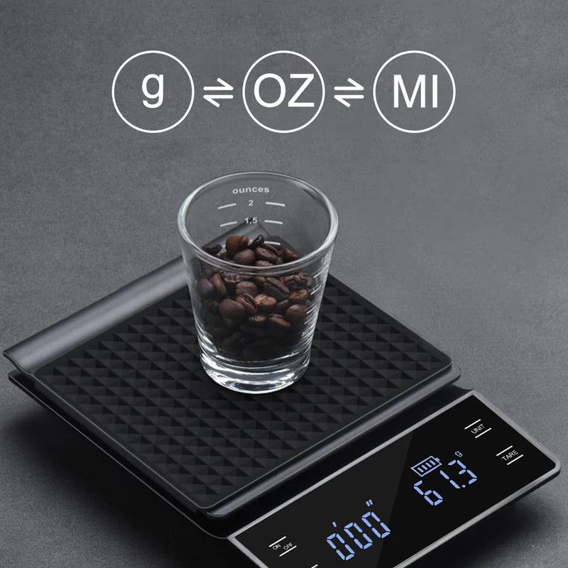 Digital Coffee Scale High Precision Kitchen Weighing Scale 3kg/0.1g