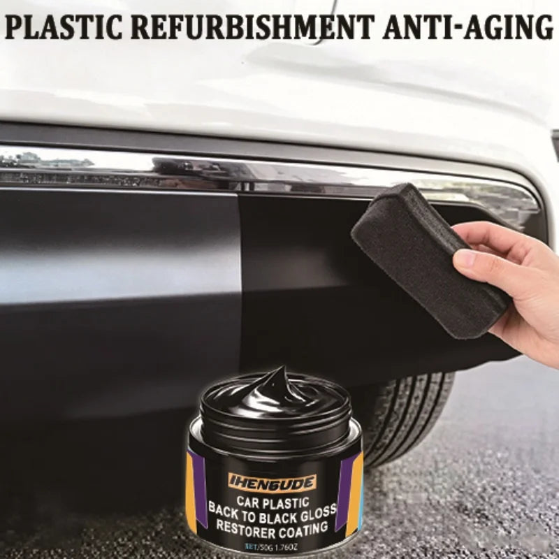 Crystal Clear Car Plastic Restorer for Interior & Exterior Panel Renovation Wax