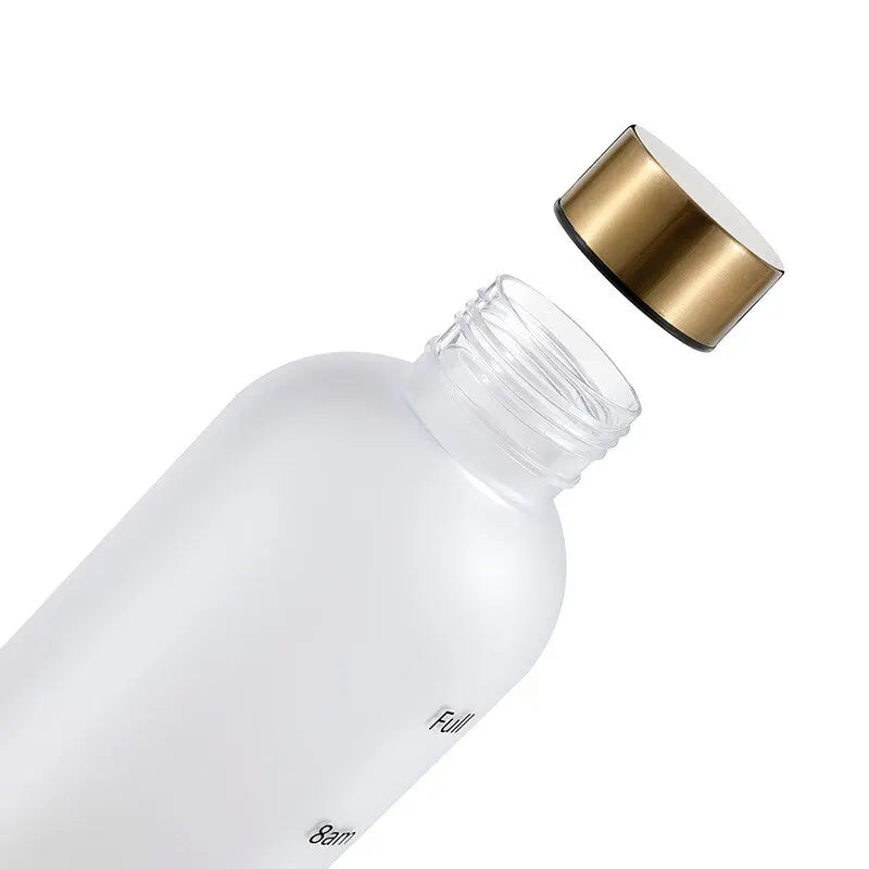 1L Reusable Water Bottle with Time Marker Leakproof BPA-Free Sports Travel