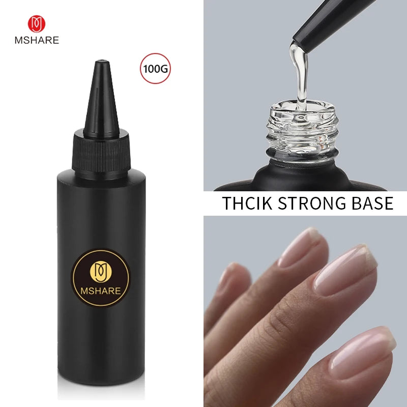High Shine No Wipe Gel Top Coat for Extended Nail Polish Durability - 100ml