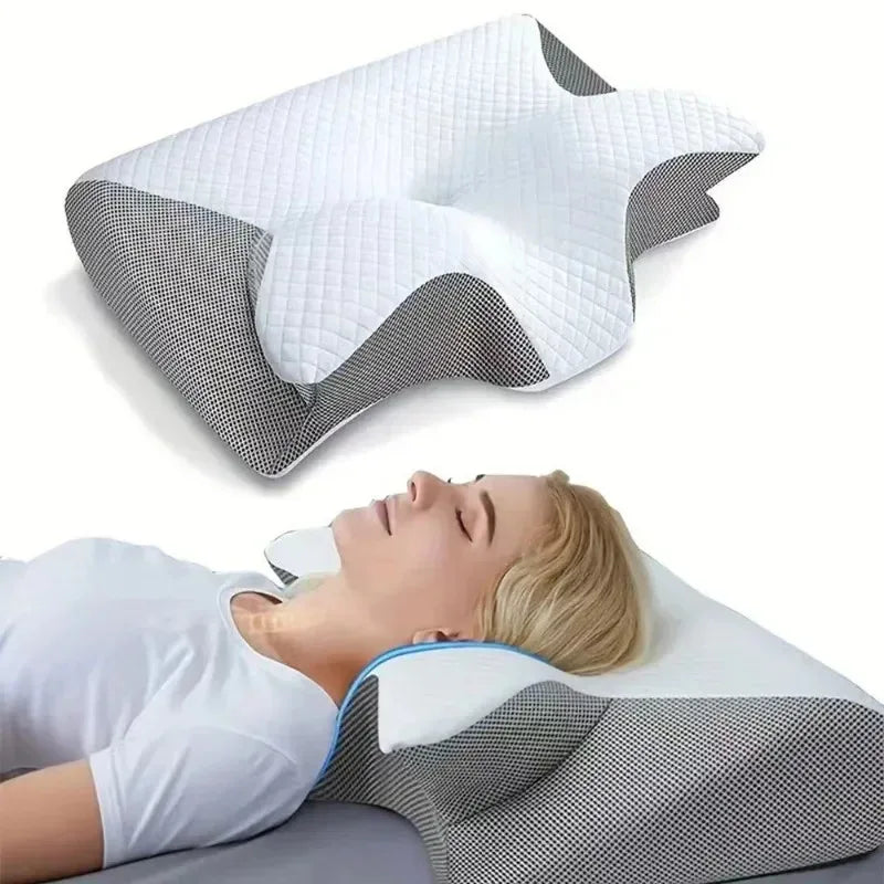 Memory Foam Cervical Neck Pillow with Memory Cotton for Sleep and Comfort