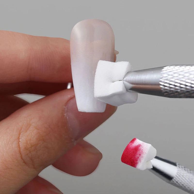 Square Nail Art Sponge Set with Gradient Brushes for DIY Manicure and Gel Polish