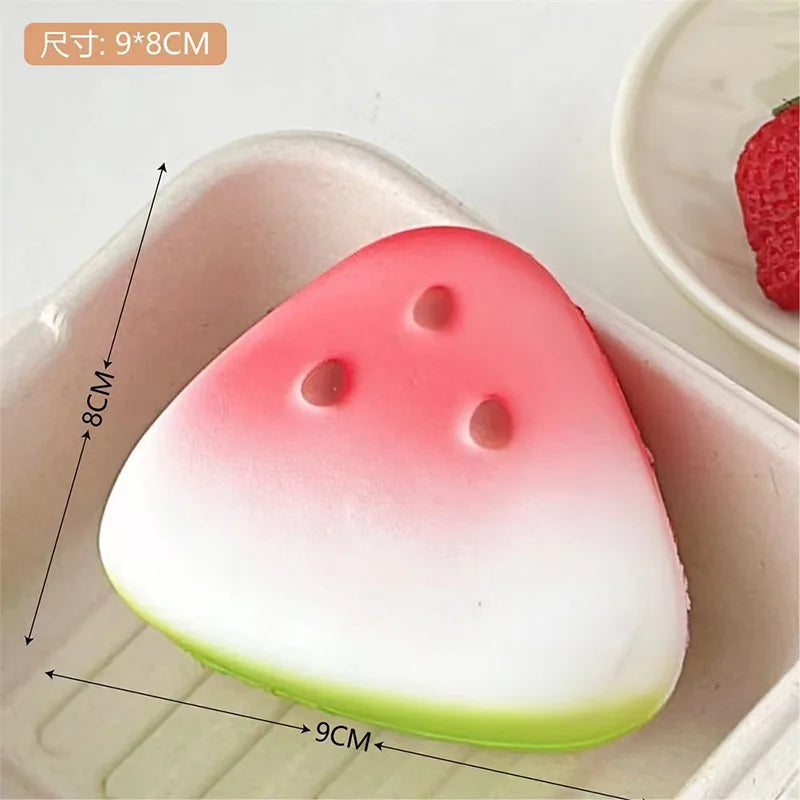 Watermelon Squishy Toy Stress Relief Fidget Toy for Anxiety and Desk Decor