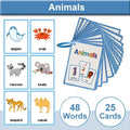 Kids Learning English Words Flash Cards Classroom Teaching Aids - Multiple Colors