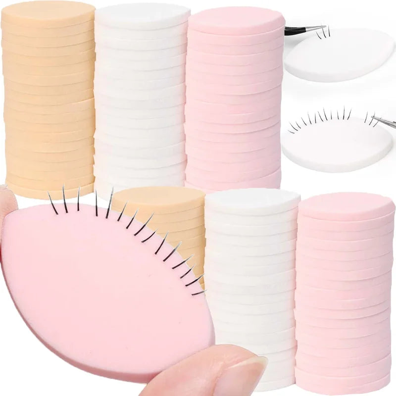 Reusable False Eyelash Practice Pads for Extensions and Makeup Training