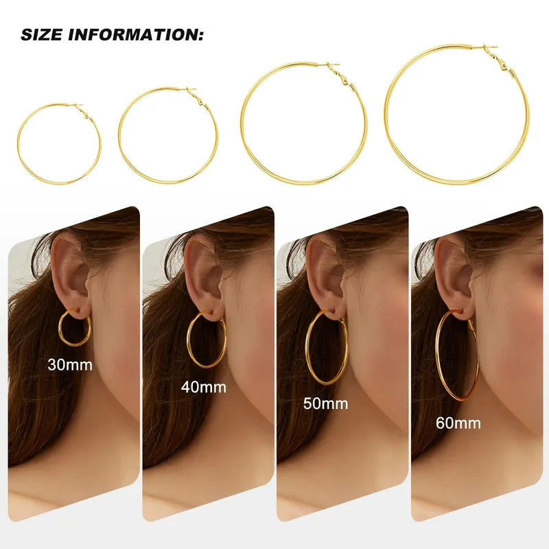 Lightweight Hoop Earrings Set for Women - Hypoallergenic & Stylish Jewelry