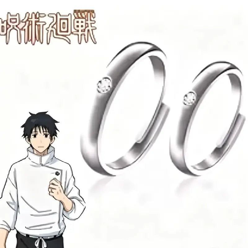 2pcs Anime Yuta Okkotsu Rings Cosplay Jewelry Accessories for Men Women Couple