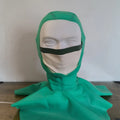 Customizable Latex Hood Mask Two-Piece Set Handmade Green Skin Covering