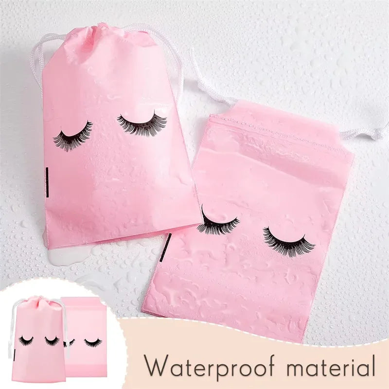 50PCS Reusable Cosmetic & Travel Pouch for Eyelash Extension Aftercare