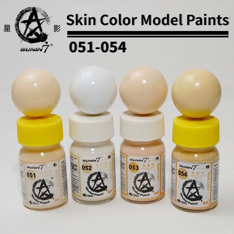 15ml Skin Color Oil Paints Set for Plastic Model Figures - Hand-Painting & Spraying DIY Coloring Tools