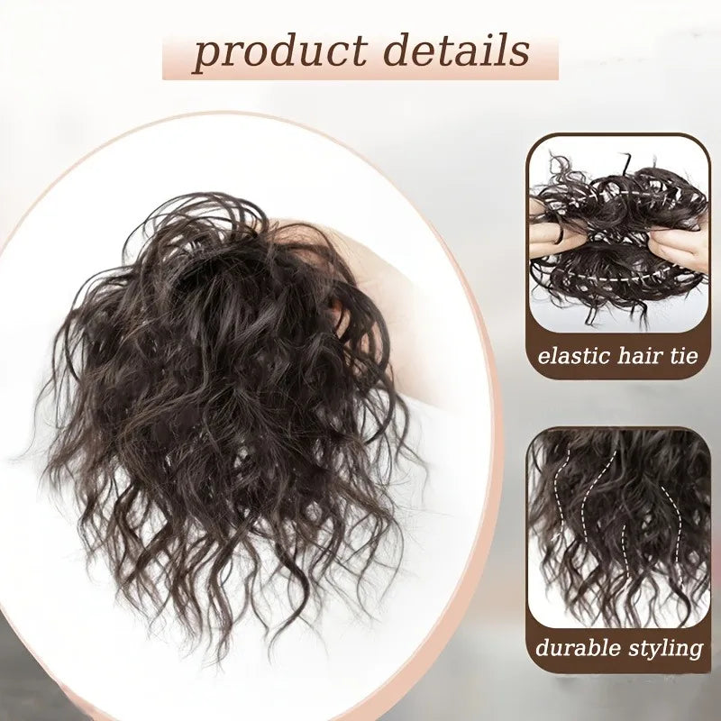 Voluminous Messy Bun Hair Extension Scrunchie for Daily Styling - Natural Look, Easy Wear