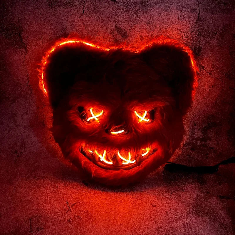 Luminous Animal Mask for Halloween Party Cosplay LED Light-up Costume Prop