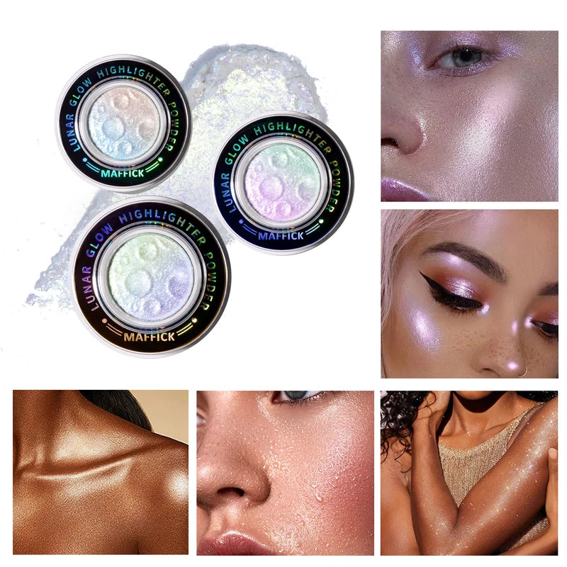 Brightening Body & Face Highlighter Powder with 3D Nasal Shadows - Multiple Colors