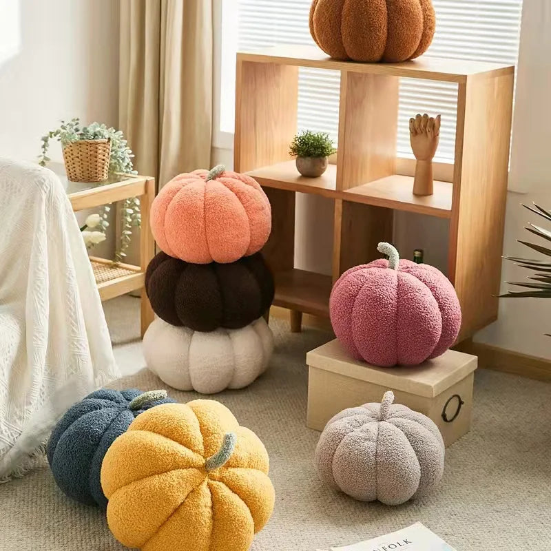 Kawaii Nordic Halloween Pumpkin Plush Toy - Soft Decorative Doll for Kids