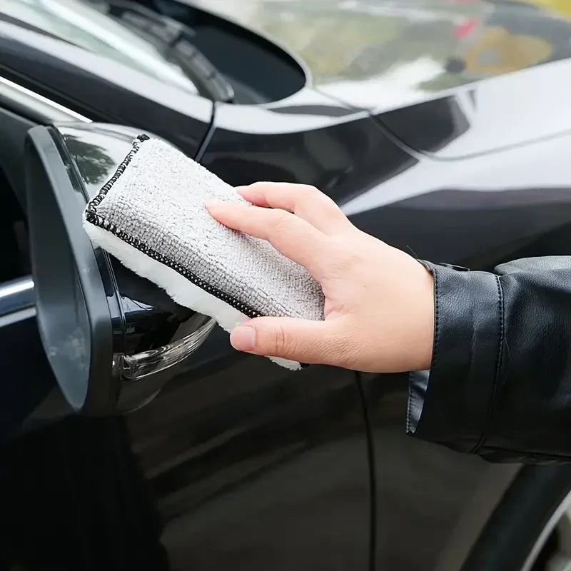 Microfiber Car Cleaning Sponge Set - Double-Sided Wax & Interior Detailers