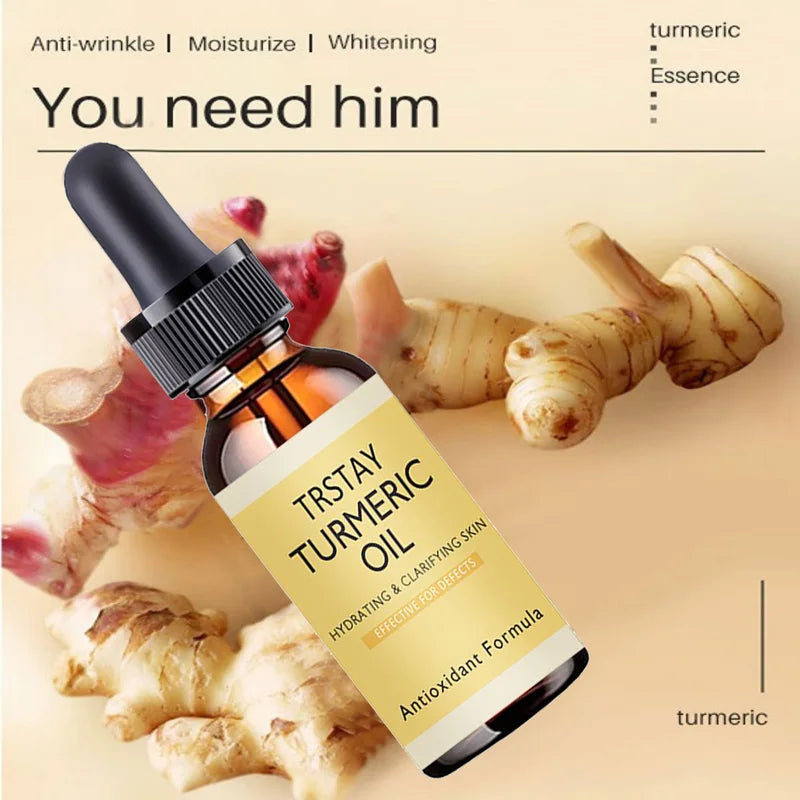 Turmeric Oil Brightening Serum for Face & Body - Dark Skin Glow Treatment
