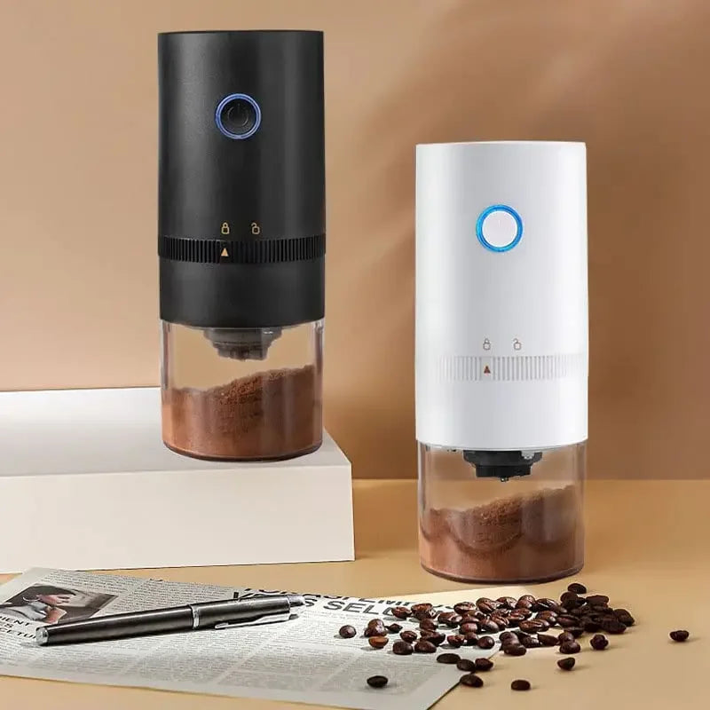 Portable USB Coffee Grinder - Professional Ceramic Burr Mill with Rechargeable Battery