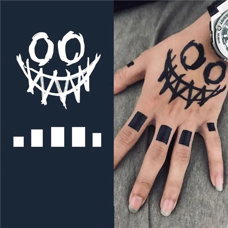 Clown Body Painting Template for DIY Face Body Art Party & Festival Costumes