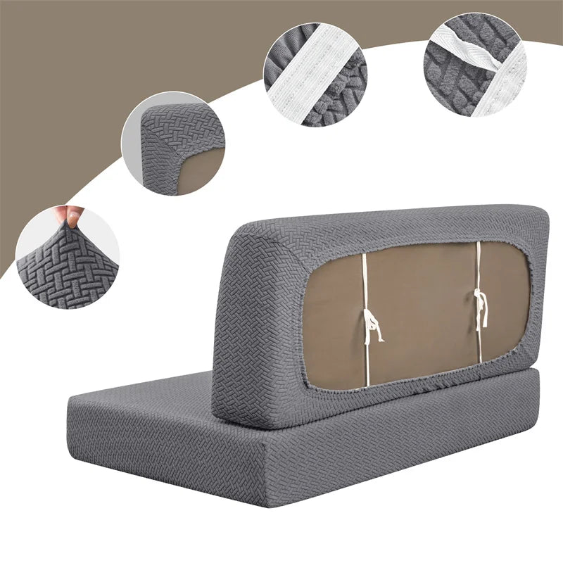 Polar Fleece RV Dinette Cushion Covers Set - Stretch Couch & Booth Seat Protectors