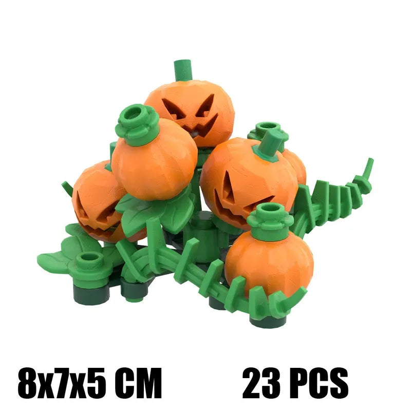 Halloween Cemetery Building Blocks Set - Horror Pumpkin Ghost Model Toys for Kids