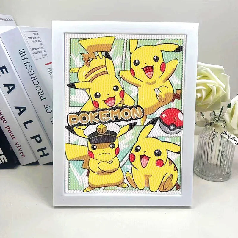 Kids' Cross-Stitch Painting Kit with Frame - DIY Diamond Embroidery Art Gift