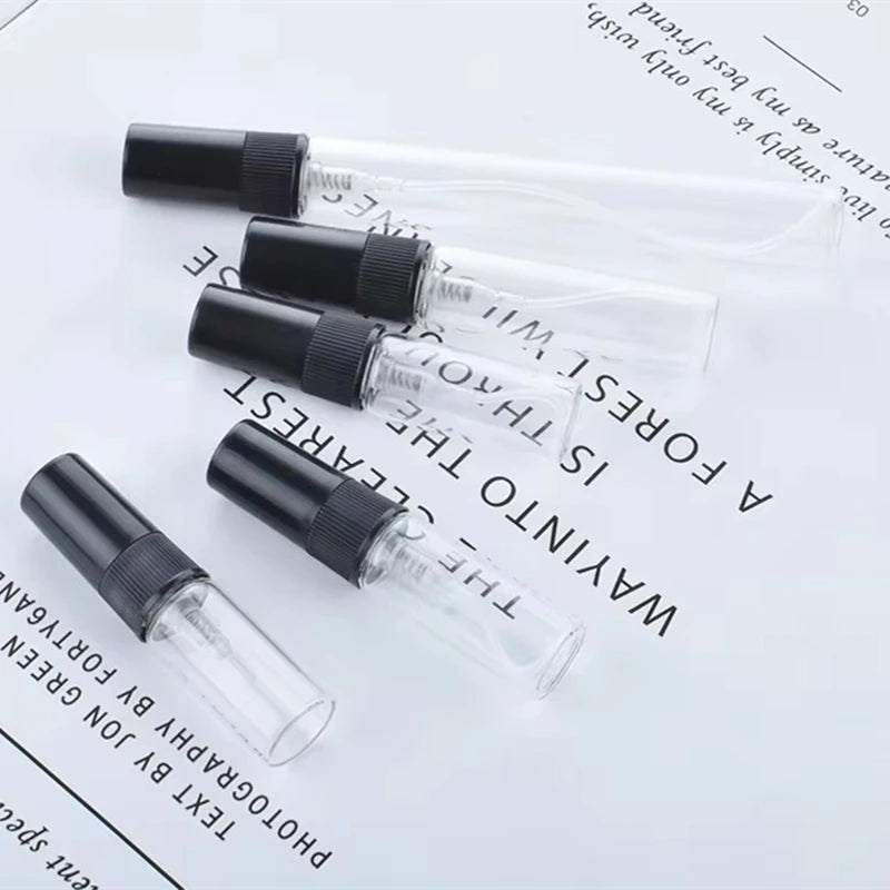 10pcs Refillable Glass Perfume Spray Bottles Set - Travel Sample Containers