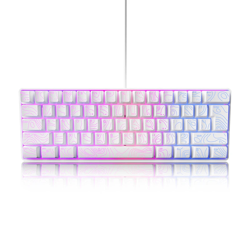 RGB Backlit Gaming Keyboard 61-Key Compact Mechanical Style for Fast Play