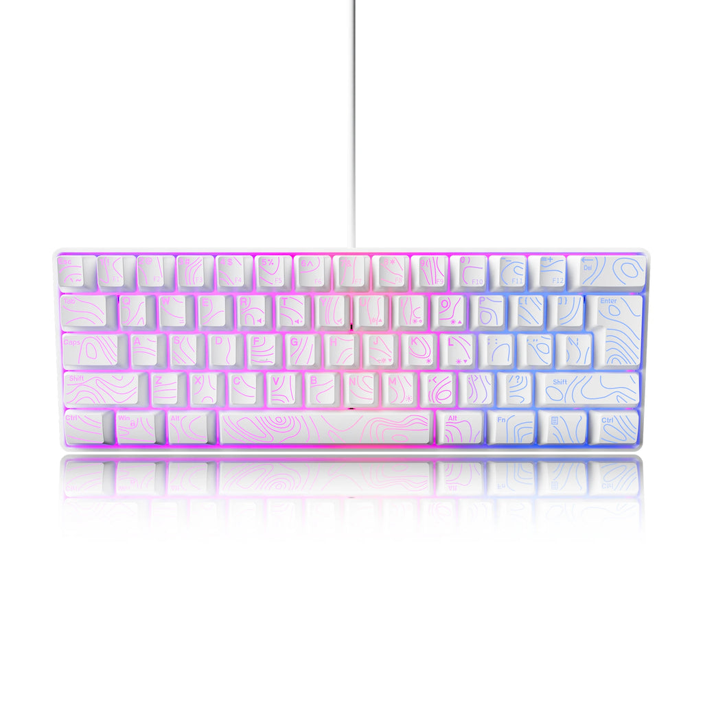 RGB Backlit Gaming Keyboard 61-Key Compact Mechanical Style for Fast Play