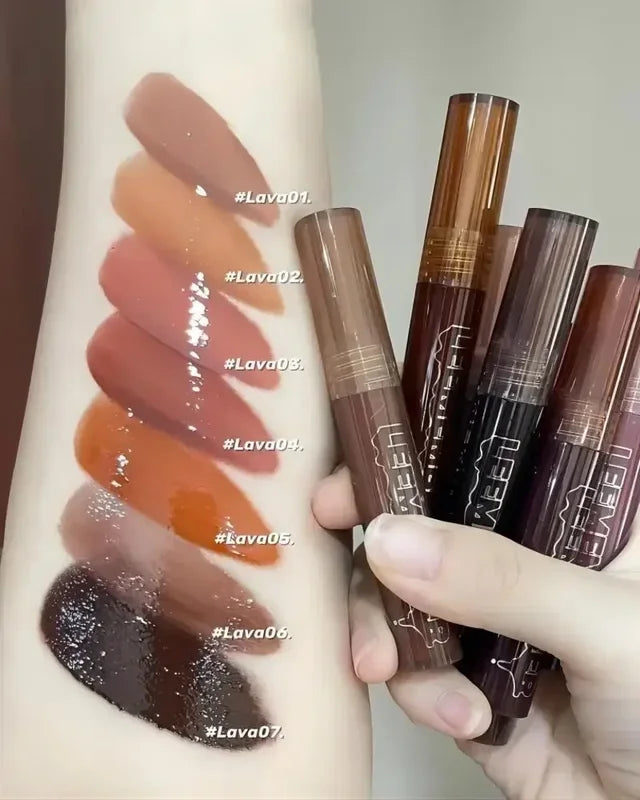 Lava Chocolate Lip Gloss Set Moisturizing Lip Tint Liquid Lipstick