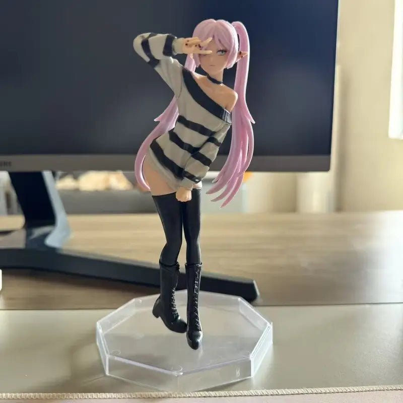 Anime Frieren Action Figure Sweater Set - Cute Girl Statue Doll Model