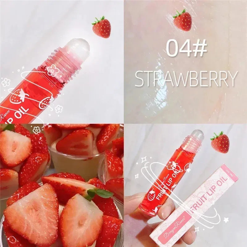 Fruit Lip Gloss with Moisturizing Lip Oil - Reduces Lines & Nourishes Lips