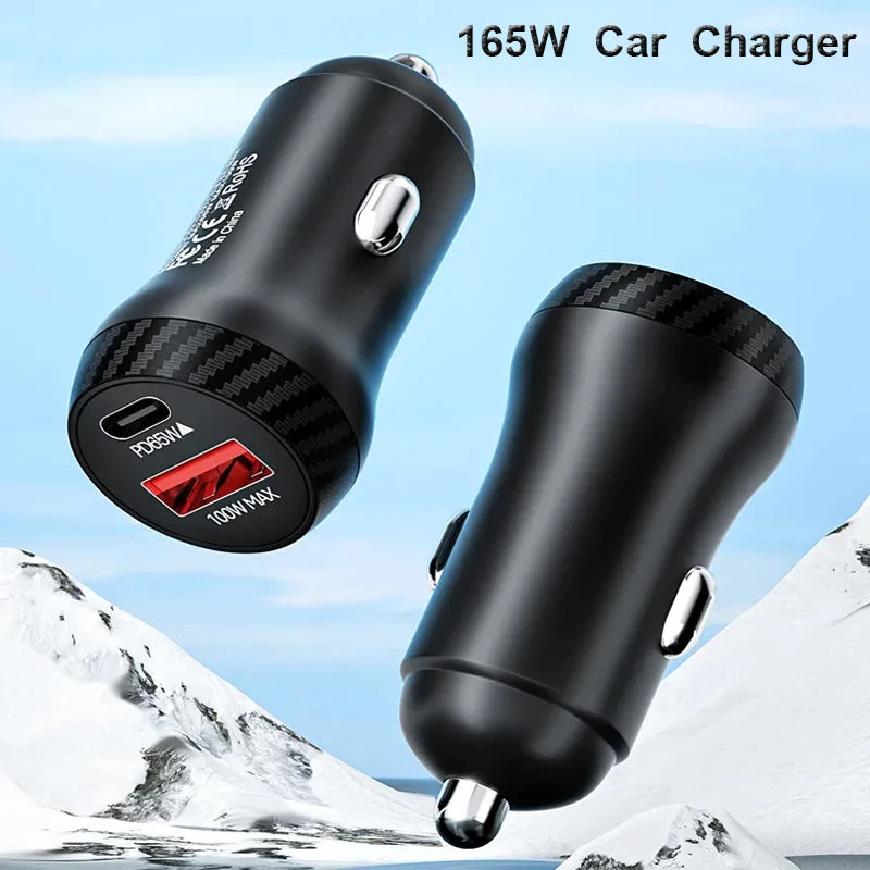 PD65W USB-C & USB-A Car Charger for iPhone Samsung Pixel 100W Max