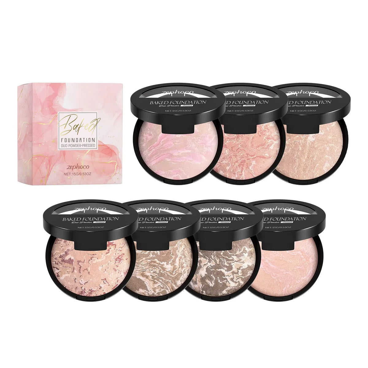 Matte Powder Foundation with Long-Lasting Oil Control & Brightening Finish