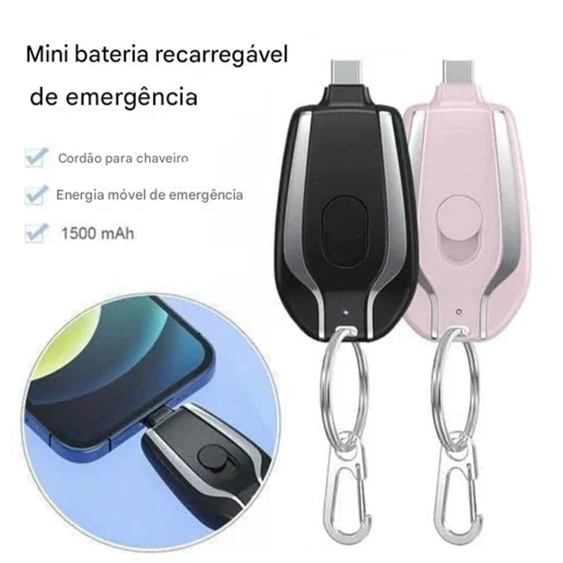 Mini Power Bank 1500mAh Portable Rechargeable LED External Battery for Emergency Use