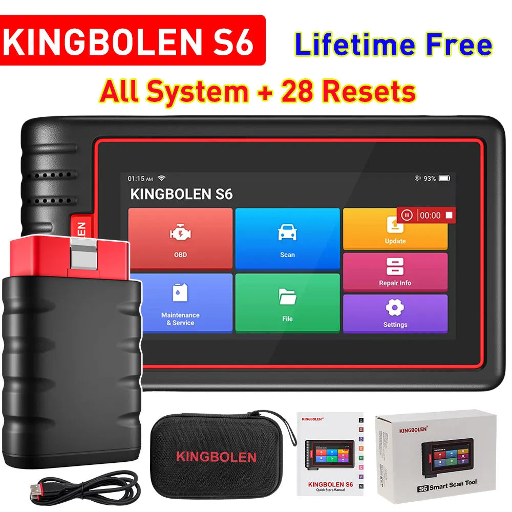 OBD2 Car Diagnostic Scanner with CAN FD Support, 28 Reset Functions, Auto VIN, Bluetooth, Lifetime Updates