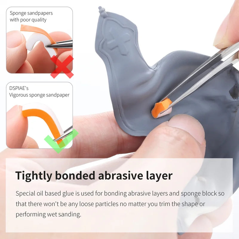 Model Sanding Sponge Set for Precision Finishing - Multiple Colors