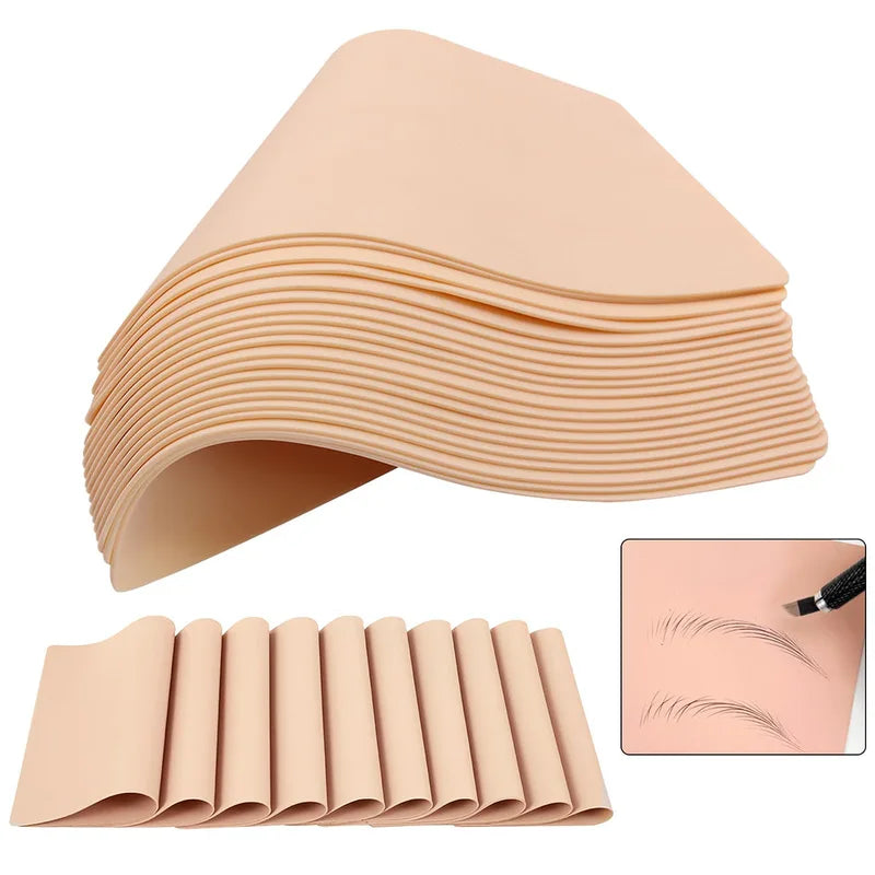 Blank Tattoo Practice Skin Double Sided Silicone for Beginners & Artists
