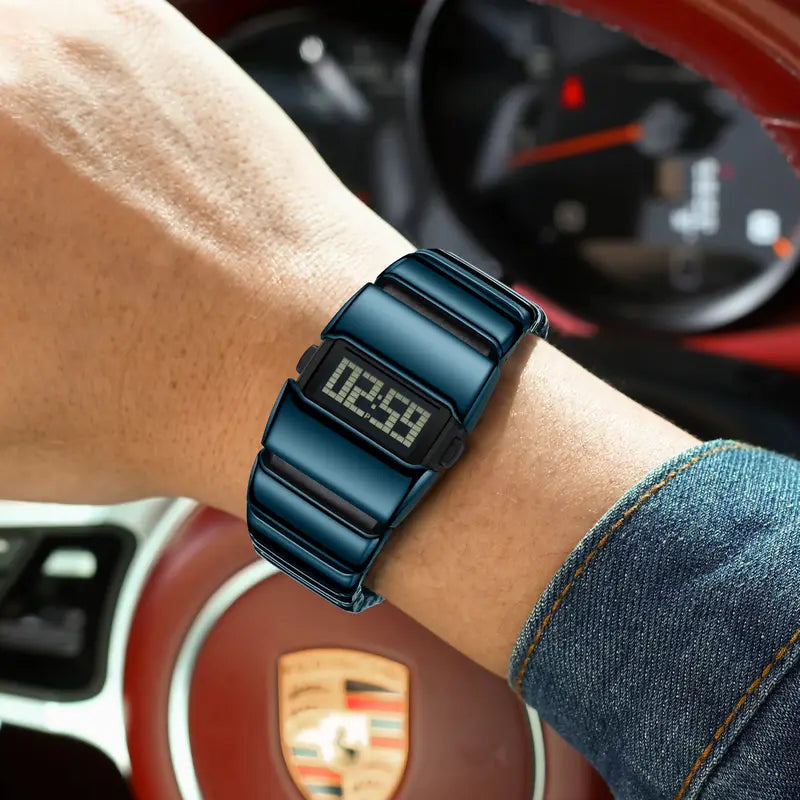 Digital Men’s Waterproof LED Sports Watch with Alarm & Date