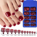 100Pcs Short Press-On Square Toenail Tips - Fake Acrylic Toe Nails